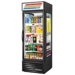 True GEM-23-HC~TSL01 - Merchandiser, one-section, (2) glass sides & (1) hinged door, powder coated exterior
